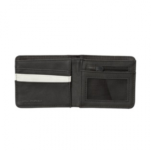 Volcom Slim Stone Large black PU Monedero
