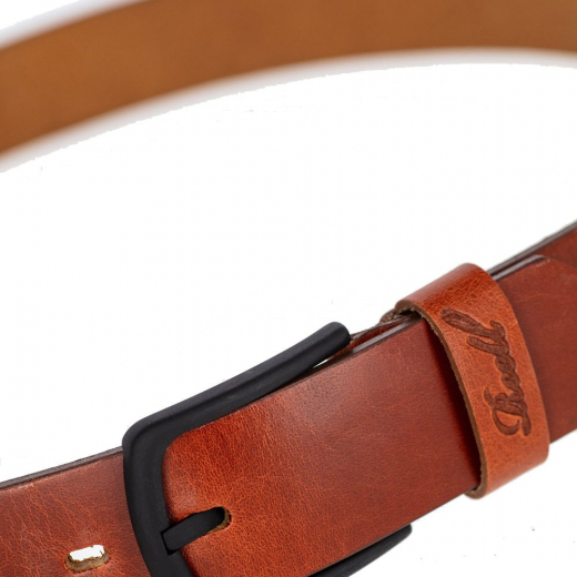 Reell All Black Buckle vintage hazel Leather Belt