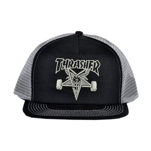Thrasher Skategoat black/silver Trucker Cap