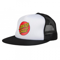 Santa Cruz Classic Dot white/black Trucker Cap